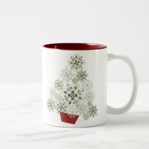Taza letona del árbol de navidad