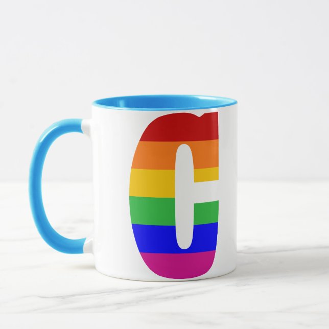 Taza Letra arco iris C (Izquierda)