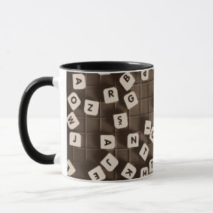 Taza Letra carpe diem compacta mosaicos