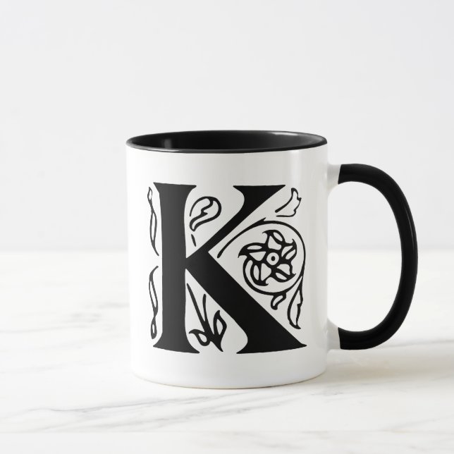 Taza Letra de lujo K (Derecha)