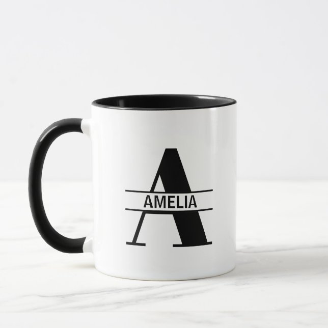 Taza Letra de nombre personalizado 'A' (Izquierda)
