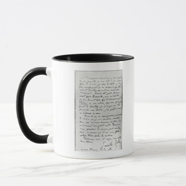 Taza Letra de Zola a Eduardo Manet 1868 (Izquierda)