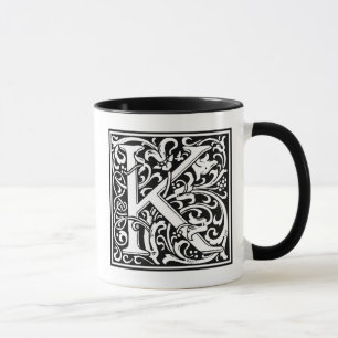 Taza Letra decorativa inicial "K"
