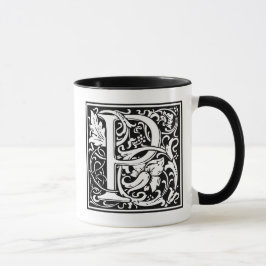 Taza Letra decorativa "P" inicial