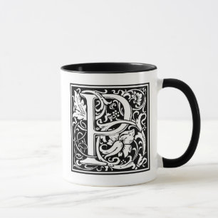 Taza Letra decorativa "P" inicial