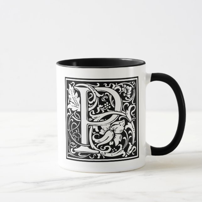 Taza Letra decorativa "P" inicial (Derecha)