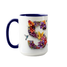 Letra floral personalizado S