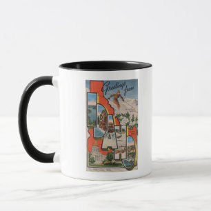 Taza Letra grande ScenesIdaho de Idaho (esquí)