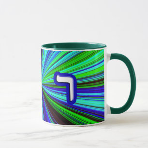 Taza Letra hebrea "Reish"