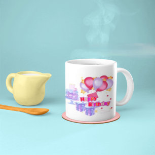 Taza Letra Inicial Monograma Azul Turquesa Moderno-feli