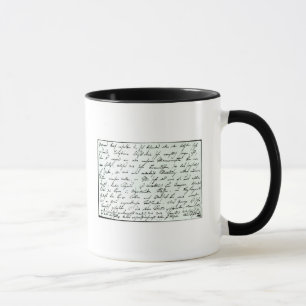 Taza Letra manuscrita de Franz Schubert