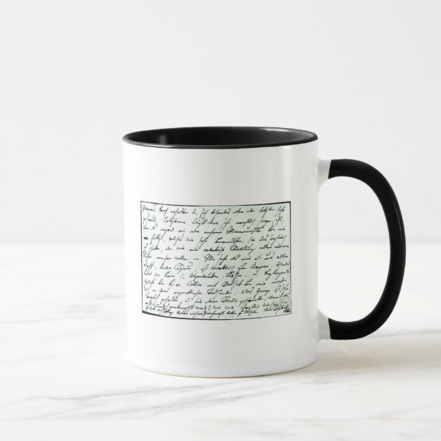 Taza Letra manuscrita de Franz Schubert (Derecha)