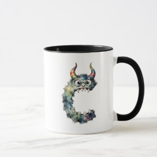 Taza Letra monster C Mug - Gif inicial de monstruo lúdi