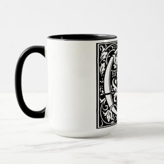 Taza Letra o sobre taxista estilo renacentista