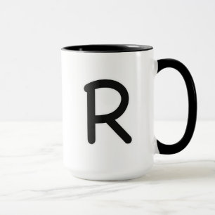 Taza Letra R resplandor exterior
