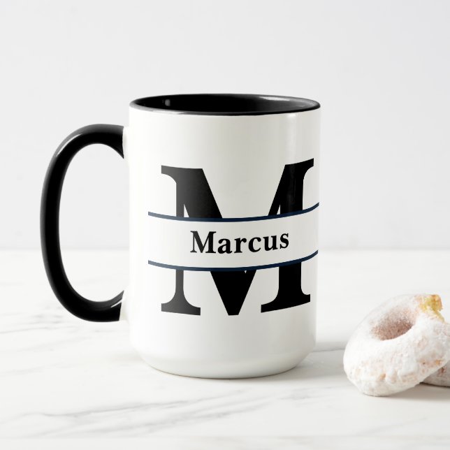 Taza Letra y nombre personalizados (Con donut)