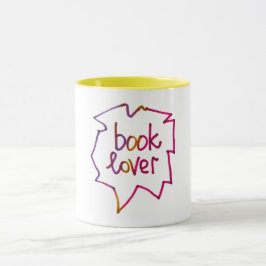 Taza Letras de dibujo artístico de texto de enamorado d