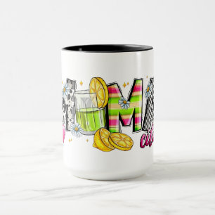 Taza Letras de MAMA con tema de limón colorido