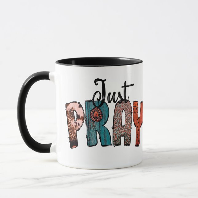 Taza Letras divertidas Solo reza (Izquierda)