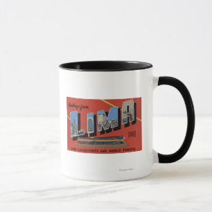 Taza Letras grandes - las locomotoras de Lima son mundo