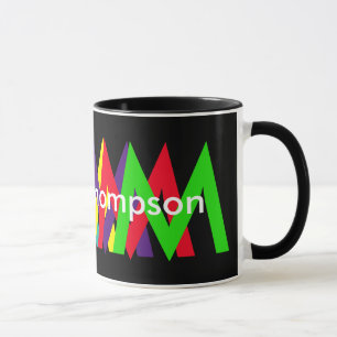 Taza letras iniciales de color personalizadas