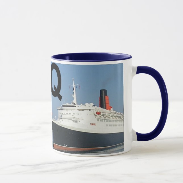 Taza Letras - Q - QE2 (reina Elizabeth 2) (Derecha)