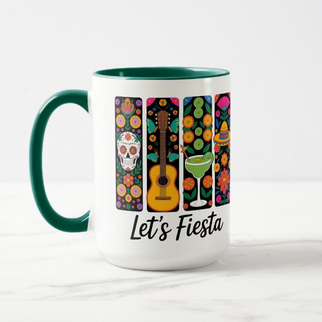Taza Let's Fiesta Cinco De Mayo – Mexicano Colorid (Izquierda)