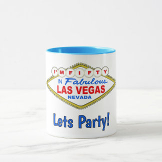 Taza Lets Party 50th Vegas Mug
