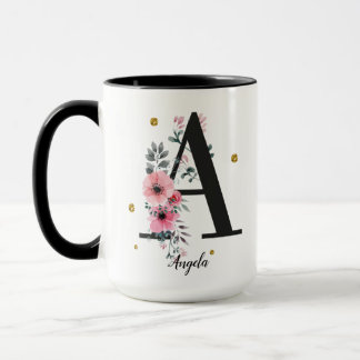 Taza Letter A custom name