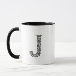 Taza Letter J Initial Mug – Simple Modern Style