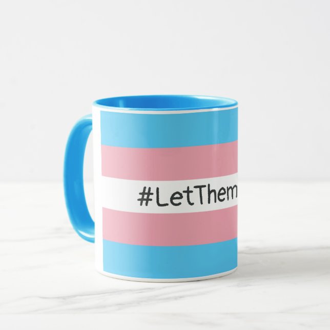 Taza #LetThemPlay atletas transgénero transgénero bande (Anverso izquierdo)
