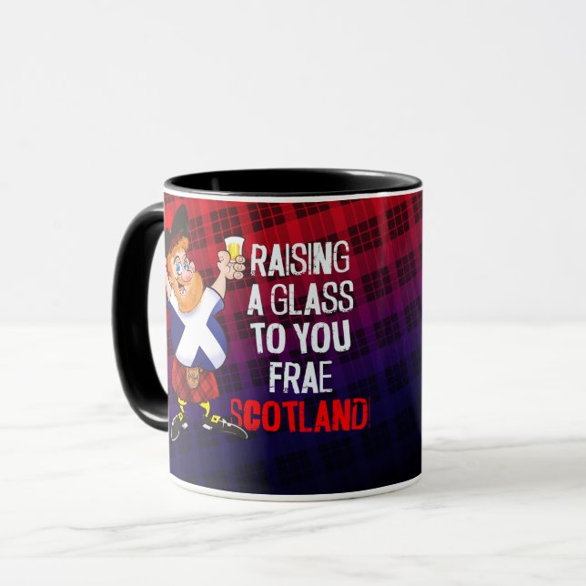 Taza Levantarte un vaso desde Escocia - Año Nuevo (Anverso izquierdo)