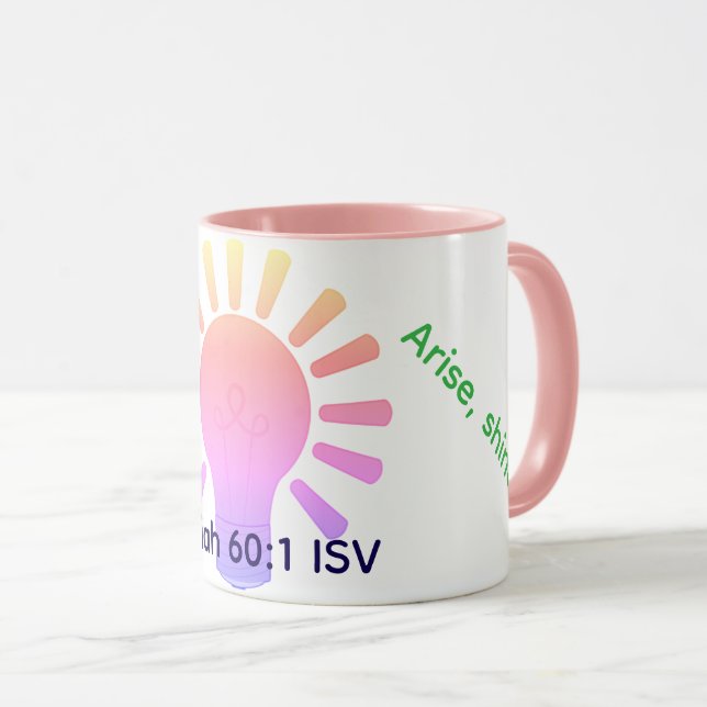 Taza ¡Levántate, brilla! (Anverso derecho)