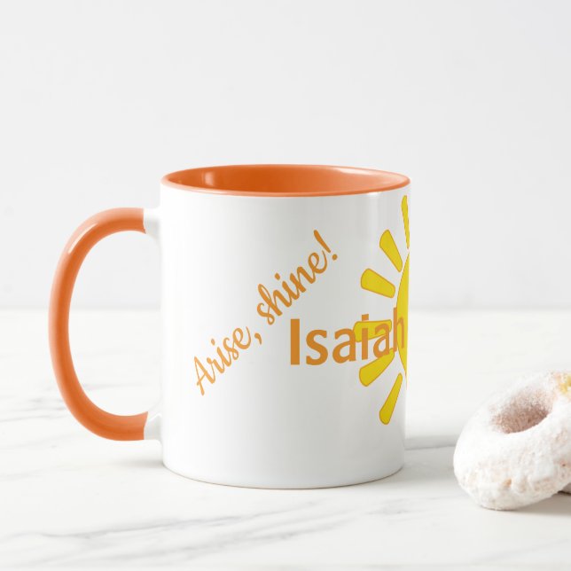 Taza ¡Levántate, brilla! (Con donut)