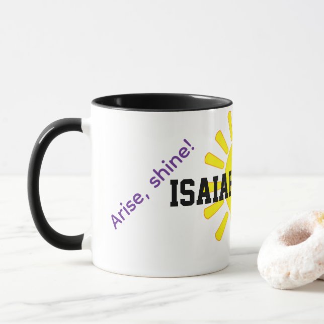 Taza ¡Levántate, brilla! (Con donut)