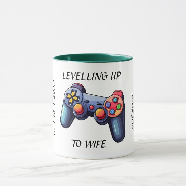 Taza Levántate con la esposa. Nuevo regalo de novia (Centro)