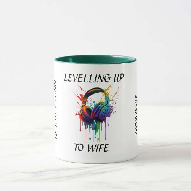 Taza Levántate con la esposa. Nuevo regalo de novia (Centro)