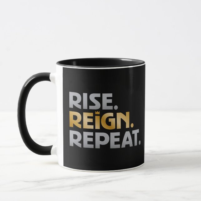 Taza "Levántate. Rezar. Repito". (Izquierda)
