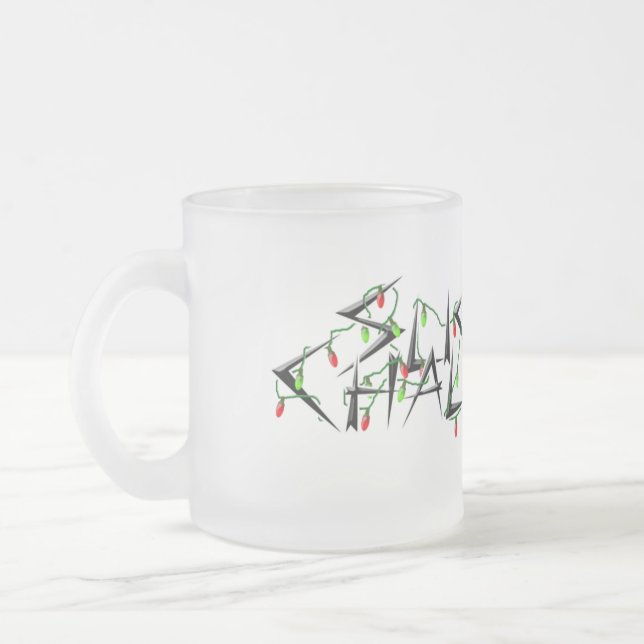 Taza levemente desafiada de las luces de navidad (Izquierda)
