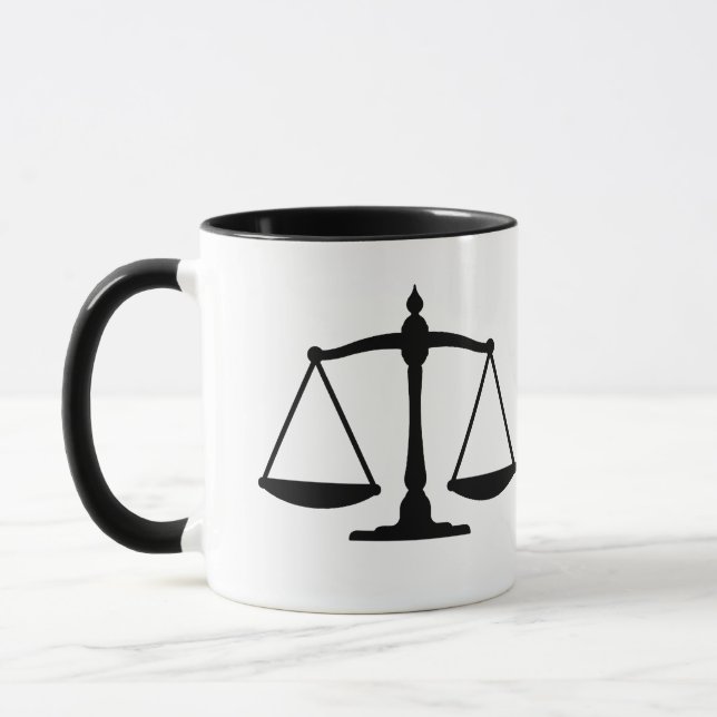 Taza Ley sobre escalas de justicia de Ipsa Loquitur (Izquierda)