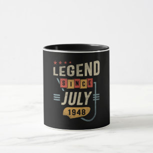 Taza Leyenda de 75 años desde julio de 1948 75º cumplea