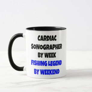 Taza Leyenda de pesca Sonógrafo cardíaco