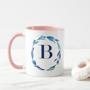 Taza Leyenda floral azul 'B'