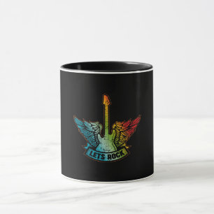 Taza Leyenda rock y guitarra musical