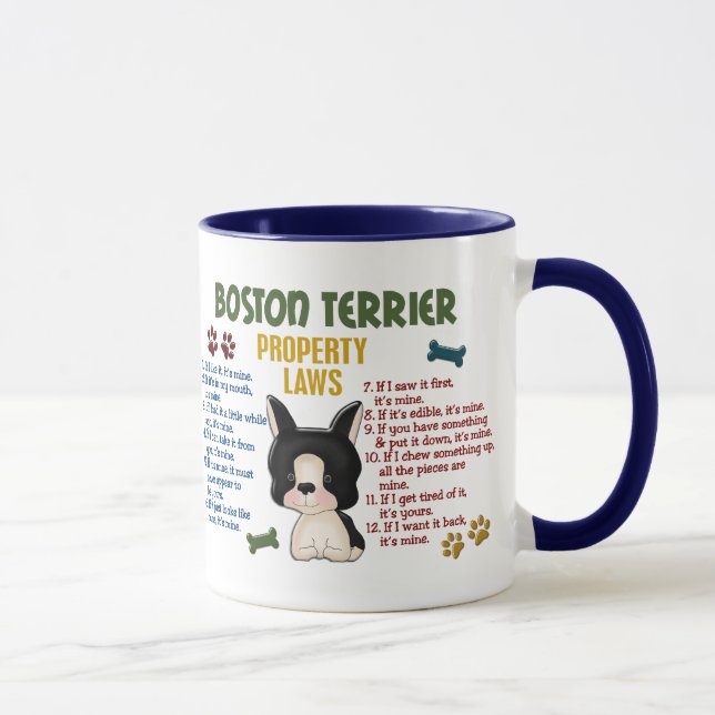 Taza Leyes 4 de la propiedad de Boston Terrier (Derecha)