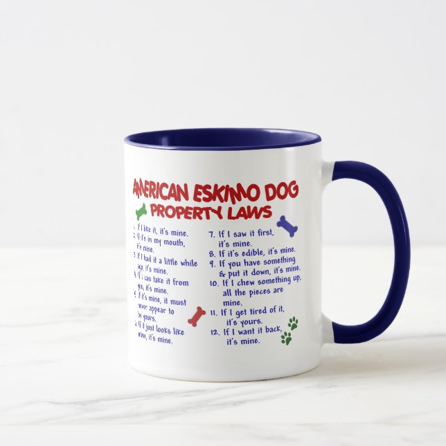 Taza Leyes AMERICANAS 2 de la propiedad del PERRO (Derecha)