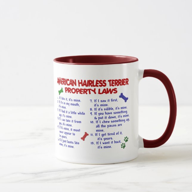 Taza Leyes SIN PELO AMERICANAS 2 de la propiedad de (Derecha)