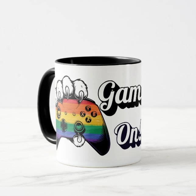Taza LGBT Pride Game On Tiger Paw Controller Mug 2026 (Anverso izquierdo)