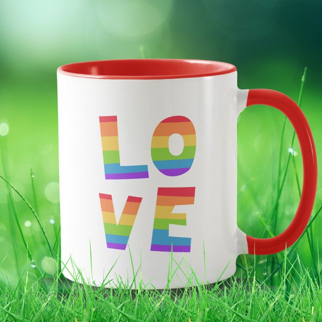 Taza LGBTQ Gay Colorful Rainbow LOW LOVE LOVE Queer (Subido por el creador)
