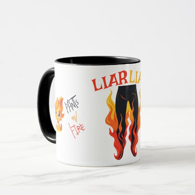 Taza Liar, Liar, Pant está en llamas (Anverso izquierdo)